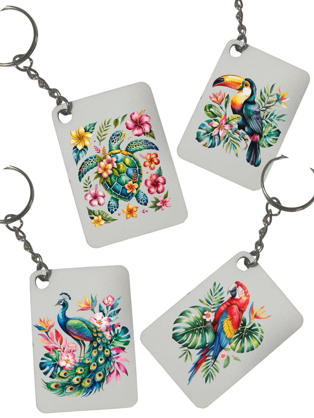 QR Code keychain pick one. Tropical, animal, photos too New custom made.
